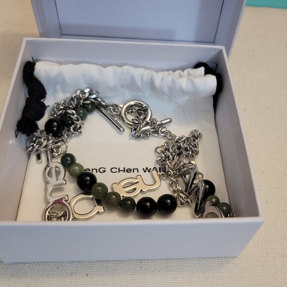 Limited Edition - Feng Chen Wang Jade and Onyx Toggle Necklace - Unisex - Picture 2 of 7